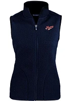 Cutter and Buck Dayton Flyers Womens Navy Blue Cascade Sherpa Vault Vest