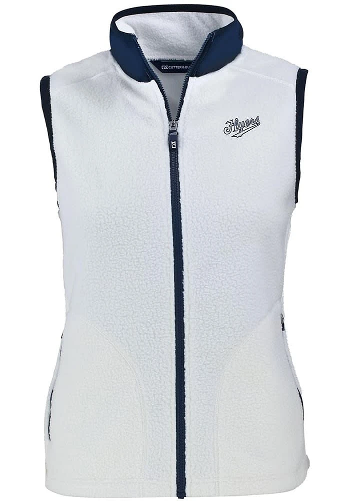 Cutter and Buck Dayton Flyers Womens White Cascade Sherpa Vault Vest