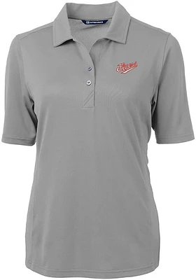 Cutter and Buck Dayton Flyers Womens Vault Virtue Eco Pique Short Sleeve Polo Shirt