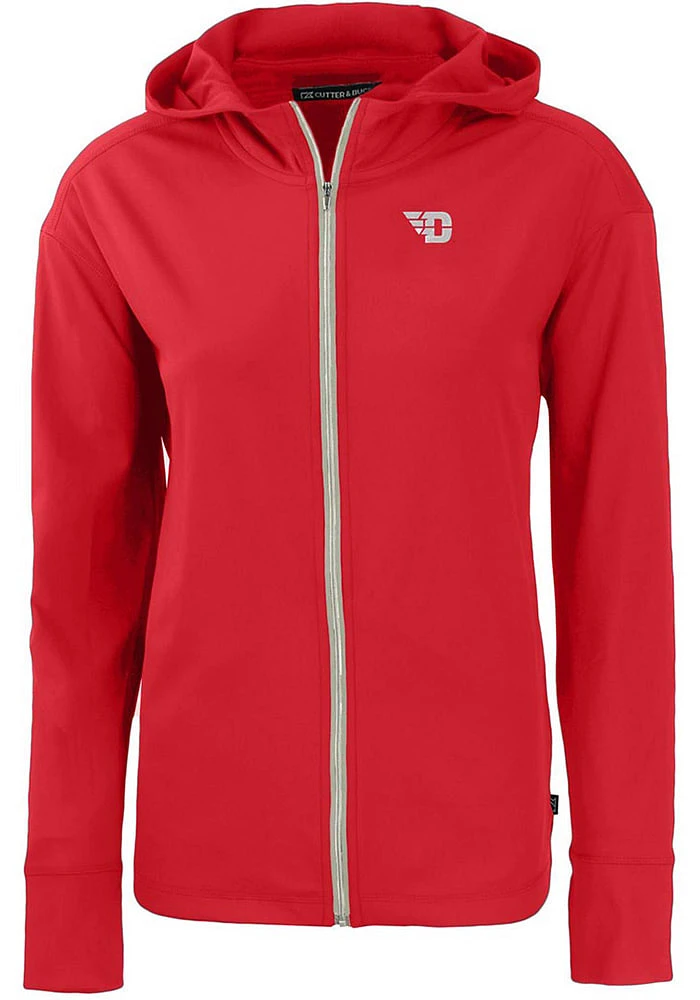 Cutter and Buck Dayton Flyers Womens Red Daybreak Light Weight Jacket