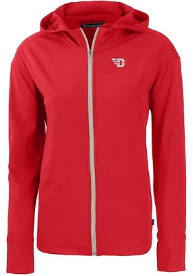 Cutter and Buck Dayton Flyers Womens Red Daybreak Light Weight Jacket