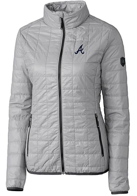 Cutter and Buck Atlanta Braves Womens Rainier PrimaLoft Puffer Filled Jacket