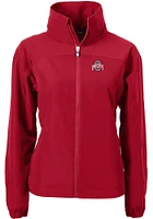 Cutter and Buck Ohio State Buckeyes Womens Cardinal Solid Charter Eco Light Weight Jacket