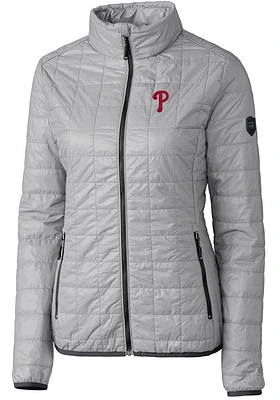 Cutter and Buck Philadelphia Phillies Womens Rainier PrimaLoft Puffer Filled Jacket