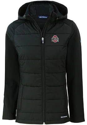 Cutter and Buck Ohio State Buckeyes Womens Evoke Hood Heavy Weight Jacket