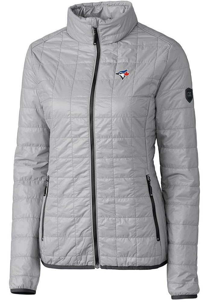 Cutter and Buck Toronto Blue Jays Womens Rainier PrimaLoft Puffer Filled Jacket