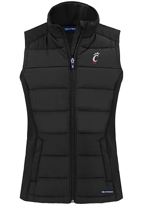 Cutter and Buck Cincinnati Bearcats Womens Black Evoke Vest