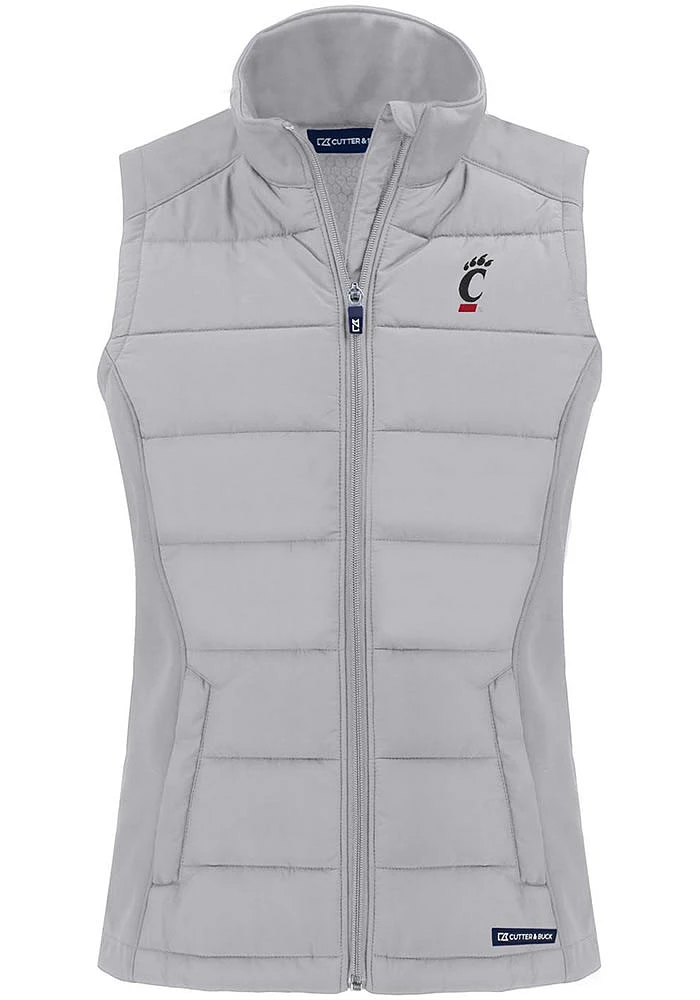 Cutter and Buck Cincinnati Bearcats Womens Charcoal Evoke Vest