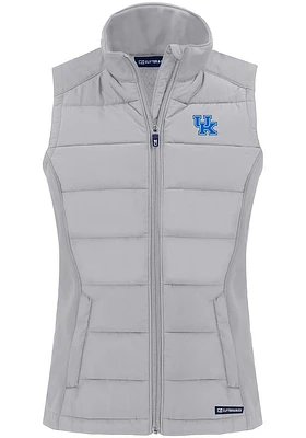 Cutter and Buck Kentucky Wildcats Womens Charcoal Evoke Vest