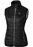 Cutter and Buck Colorado Rockies Womens Rainier PrimaLoft Puffer Vest