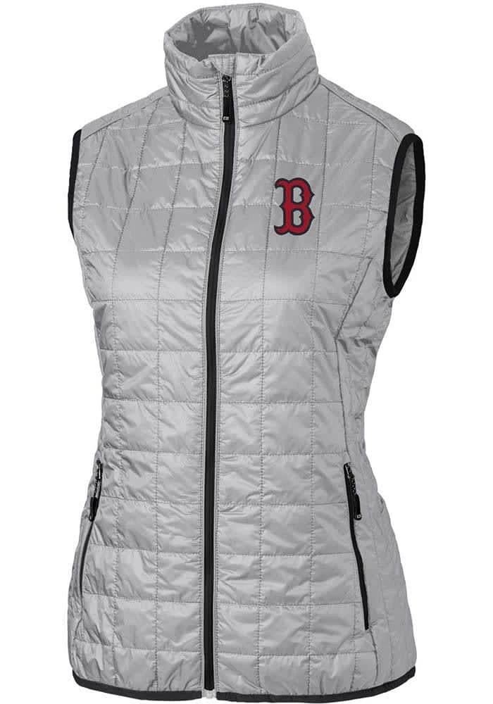 Cutter and Buck Boston Red Sox Womens Grey Rainier PrimaLoft Puffer Vest