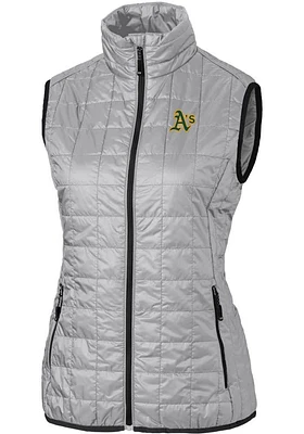Cutter and Buck Oakland Athletics Womens Rainier PrimaLoft Puffer Vest