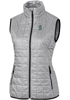 Cutter and Buck Seattle Mariners Womens Grey Rainier PrimaLoft Puffer Vest