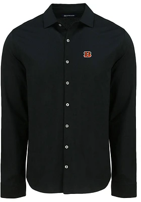 Cutter and Buck Cincinnati Bengals Mens Advantage Soft Pique Long Sleeve Dress Shirt