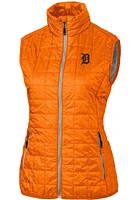 Cutter and Buck Detroit Tigers Womens Rainier PrimaLoft Puffer Vest