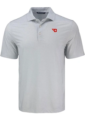 Cutter and Buck Dayton Flyers Grey Pike Diamond Dot Big and Tall Polo