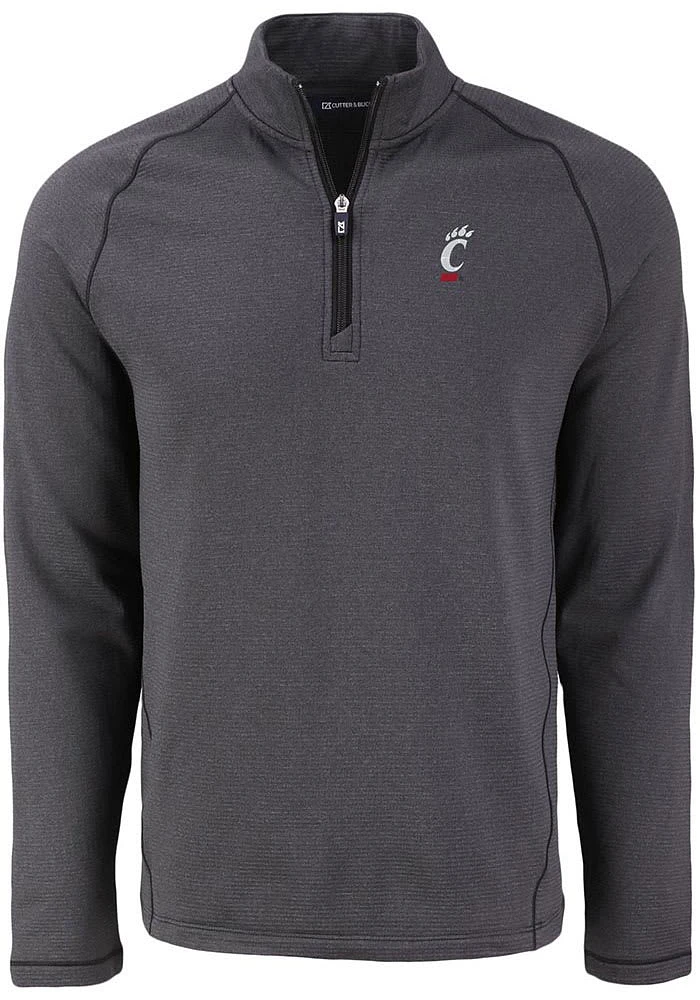 Cutter and Buck Cincinnati Bearcats Mens Pehastin Long Sleeve Qtr Zip Pullover