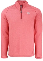 Cutter and Buck Dayton Flyers Mens Red Pehastin Long Sleeve Qtr Zip Pullover