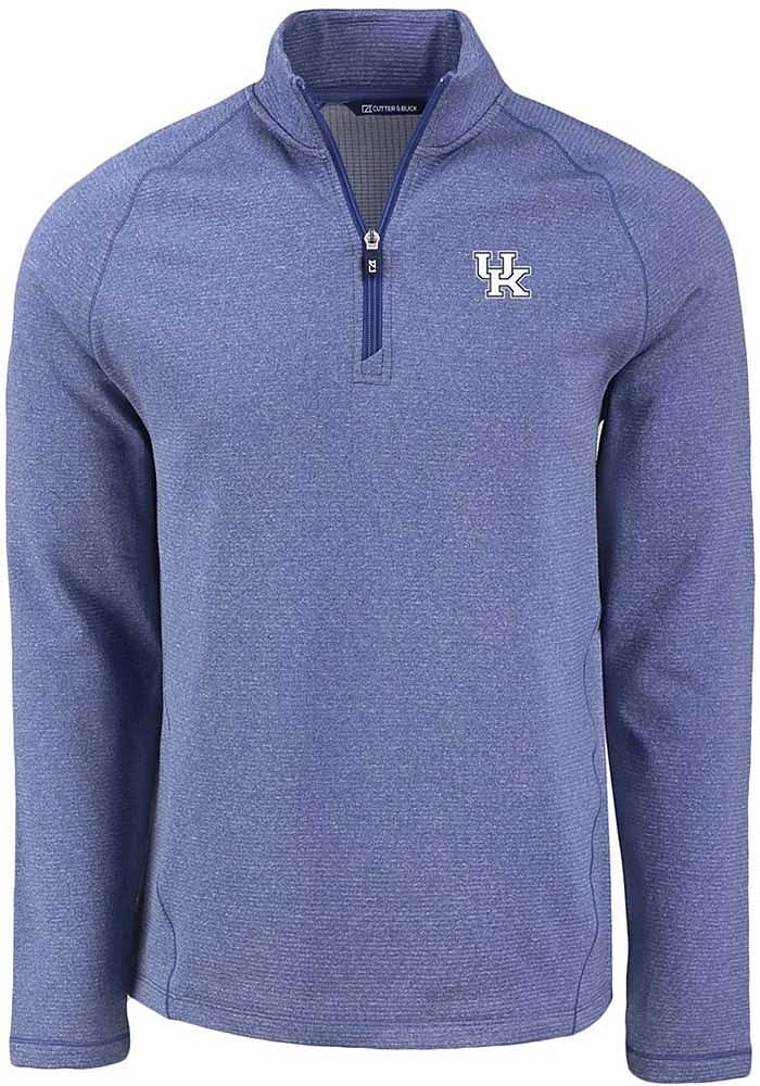 Cutter and Buck Kentucky Wildcats Mens Pehastin Long Sleeve Qtr Zip Pullover