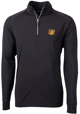 Cutter and Buck Baylor Bears Mens Adapt Stretch Long Sleeve Qtr Zip Pullover