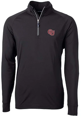 Cutter and Buck Oklahoma Sooners Mens Adapt Stretch Long Sleeve Qtr Zip Pullover