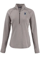 Cutter and Buck Xavier Musketeers Womens Grey Pehastin Qtr Zip