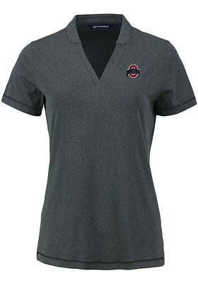 Cutter and Buck Ohio State Buckeyes Womens Black Forge Short Sleeve T-Shirt