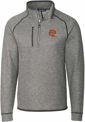 Cutter and Buck Cincinnati Bengals Mens Grey Historic Mainsail Big Tall 1/4 Zip Pullover