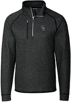 Cutter and Buck Colorado Rockies Mens Charcoal Mainsail Long Sleeve Qtr Zip Pullover