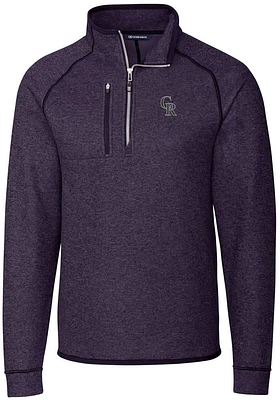 Cutter and Buck Colorado Rockies Mens Mainsail Long Sleeve Qtr Zip Pullover