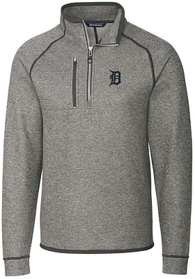 Cutter and Buck Detroit Tigers Mens Mainsail Long Sleeve Qtr Zip Pullover