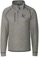 Cutter and Buck Kansas City Royals Mens Mainsail Long Sleeve Qtr Zip Pullover
