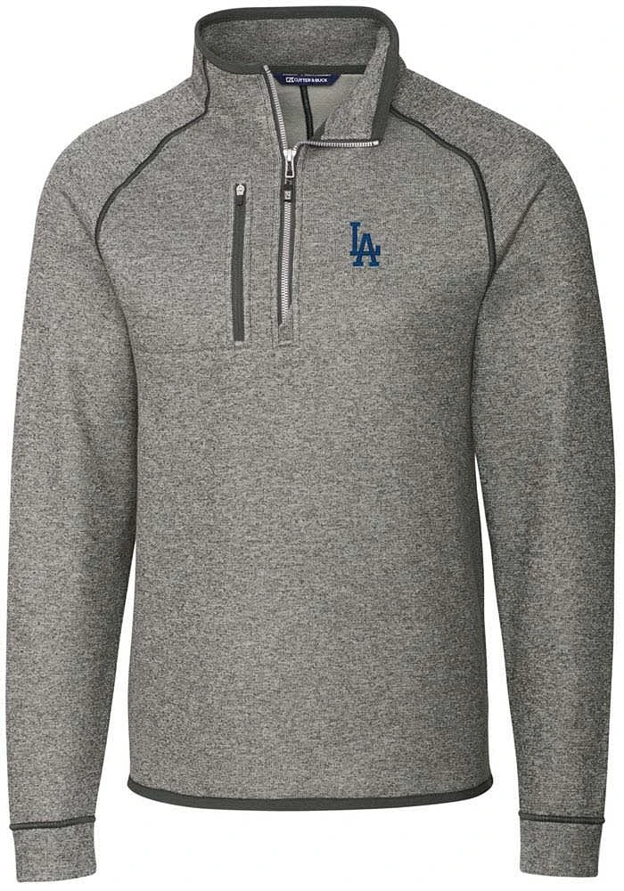 Cutter and Buck Los Angeles Dodgers Mens Mainsail Long Sleeve Qtr Zip Pullover