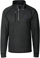 Cutter and Buck Miami Marlins Mens Charcoal Mainsail Long Sleeve Qtr Zip Pullover