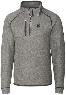Cutter and Buck New York Yankees Mens Mainsail Long Sleeve Qtr Zip Pullover