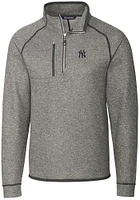 Cutter and Buck New York Yankees Mens Mainsail Long Sleeve Qtr Zip Pullover