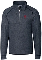 Cutter and Buck Philadelphia Phillies Mens Navy Blue Mainsail Long Sleeve Qtr Zip Pullover