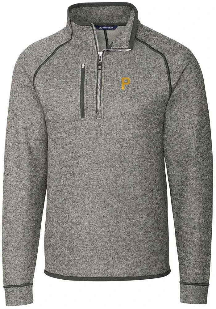 Cutter and Buck Pittsburgh Pirates Mens Mainsail Long Sleeve Qtr Zip Pullover