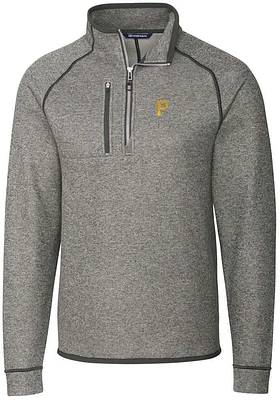Cutter and Buck Pittsburgh Pirates Mens Mainsail Long Sleeve Qtr Zip Pullover