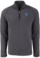 Cutter and Buck Kentucky Wildcats Mens Black Alumni Pehastin Long Sleeve Qtr Zip Pullover