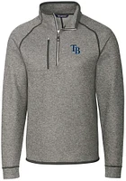 Cutter and Buck Tampa Bay Rays Mens Mainsail Long Sleeve Qtr Zip Pullover