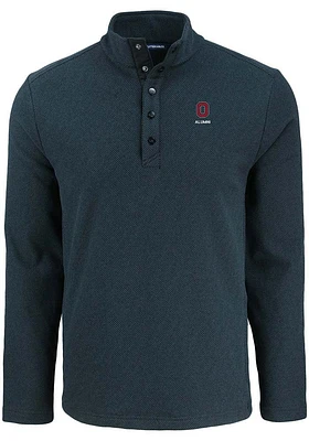 Cutter and Buck Ohio State Buckeyes Mens Alumni Hunts Point Long Sleeve Qtr Zip Pullover