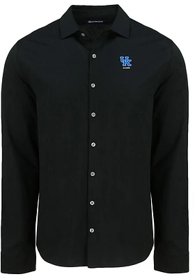 Cutter and Buck Kentucky Wildcats Mens Alumni Advantage Soft Pique Long Sleeve Dress Shirt