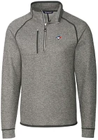 Cutter and Buck Toronto Blue Jays Mens Mainsail Long Sleeve Qtr Zip Pullover