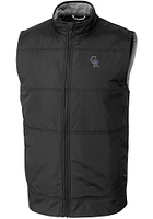 Cutter and Buck Colorado Rockies Mens Stealth Hybrid Quilted Sleeveless Jacket
