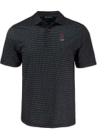 Cutter and Buck Ohio State Buckeyes Mens Alumni Pike Shadow Check Short Sleeve Polo