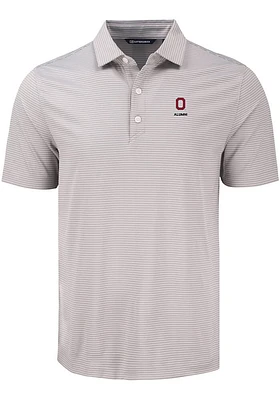 Cutter and Buck Ohio State Buckeyes Mens Alumni Forge Eco Fine Line Short Sleeve Polo