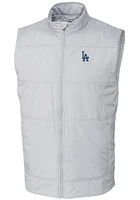 Cutter and Buck Los Angeles Dodgers Mens Stealth Hybrid Quilted Sleeveless Jacket