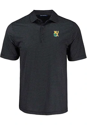 Cutter and Buck Xavier Musketeers Gold Rush Shadow Check Big Tall Polo