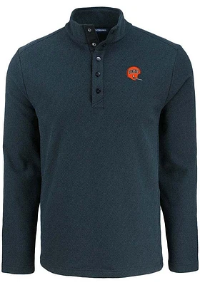 Cutter and Buck Cincinnati Bengals Mens Historic Hunts Point Long Sleeve Qtr Zip Pullover